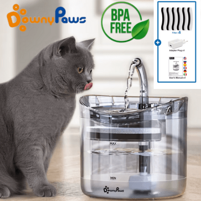 Fontaine-a-eau-chat-downy Paws avec 6 filtres