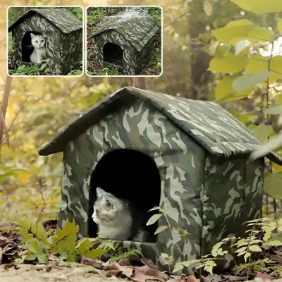 niche-pour-chat-camouflage-forêt