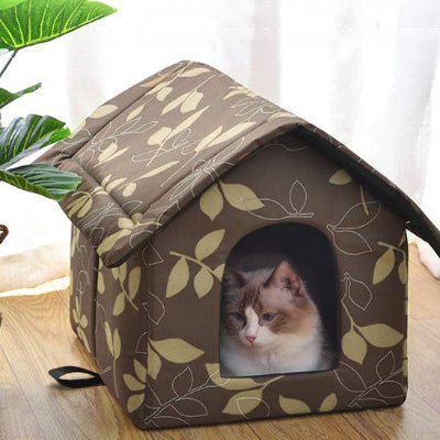 niche-pour-chat-camouflage-feuillage