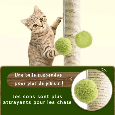petit-arbre-a-chat-balle suspendu