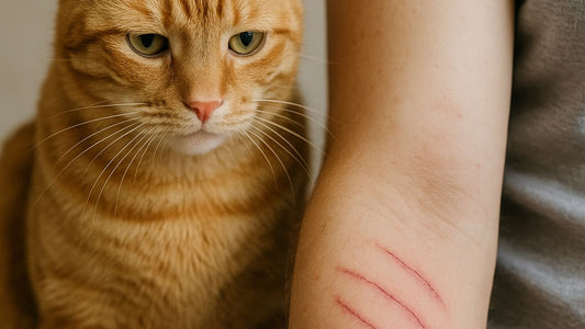 blessure faite par des griffes de chat sur bras humain - article de soins CHATisfait