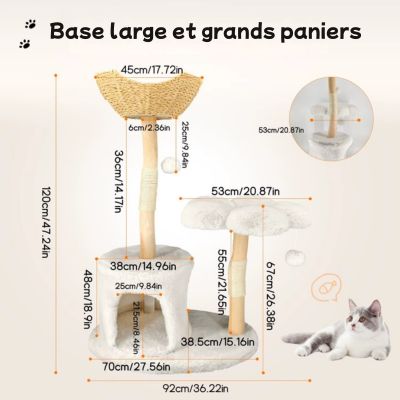 Arbre à chat en bois | Idéal - CHATisfait