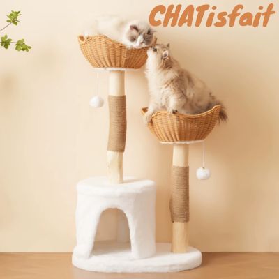 Arbre à chat en bois | Moderne - CHATisfait