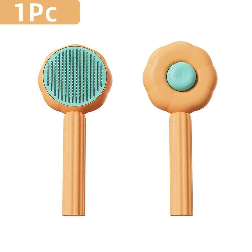 Brosse-pour-chat-tournesol orange 