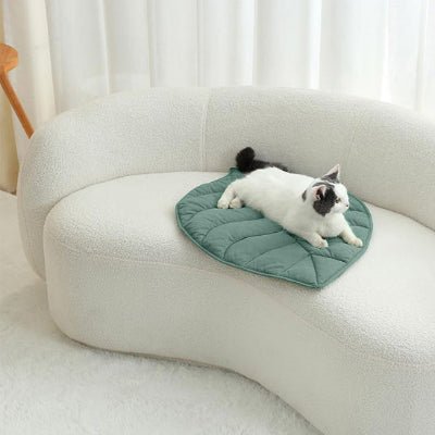coussin-chat-feuille-vert