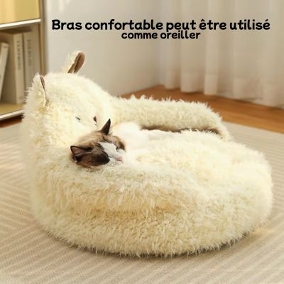 panier-chat-alpaga-avec appui tête