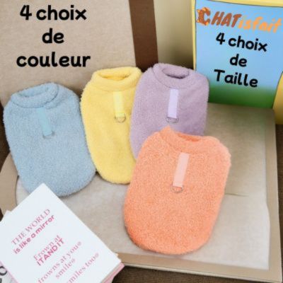 Pull pour chat 4 choix de taille et couleur