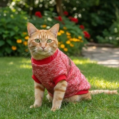 Pull pour chat confortable rouge